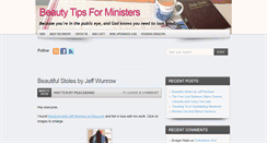 Desktop Screenshot of beautytipsforministers.com